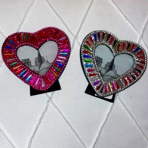 2 tiny glittery frames